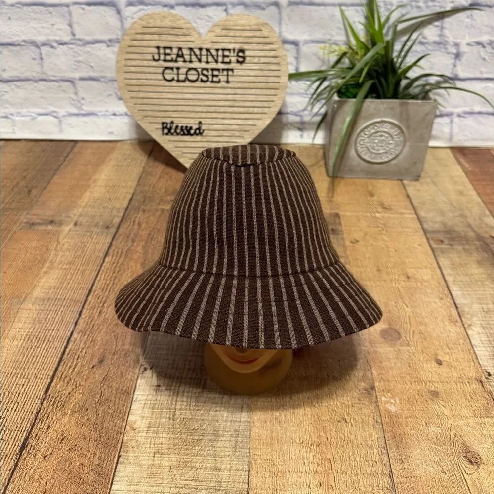 Kangol Tweed Knit Pinstripe Bucket Hat